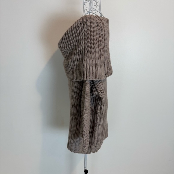 Umgee USA Sweater Cowl Neck Chunky Knit Pullover Baggy turtle neck size M taupe - Picture 3 of 6